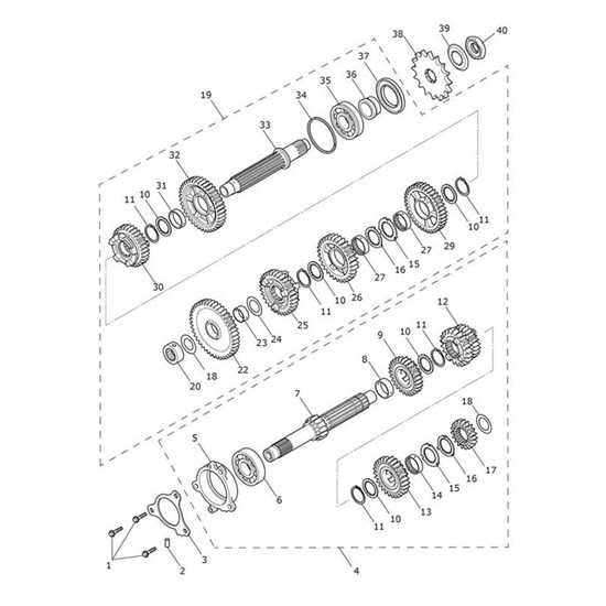 Bild von Output Shaft Assembly, Gearbox