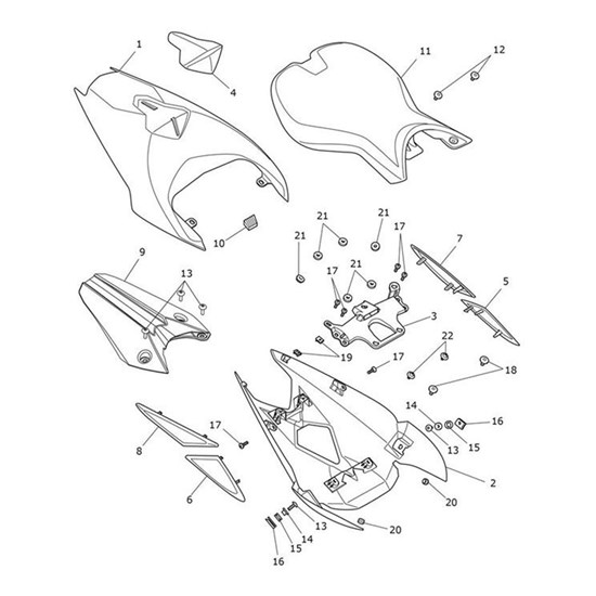 Bild von Pad, Upper Rear Bodywork