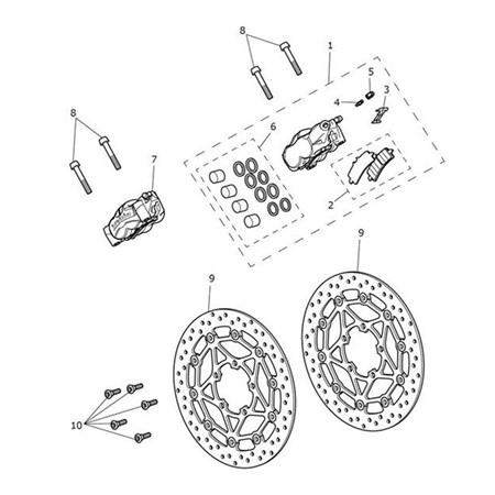 Bild von Pad Set, Caliper, BRM10B, Inter