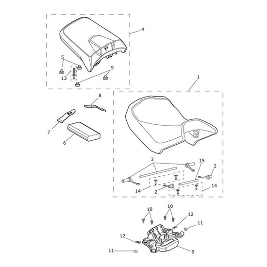 Bild von Pillion Seat, Assembly, Alpine