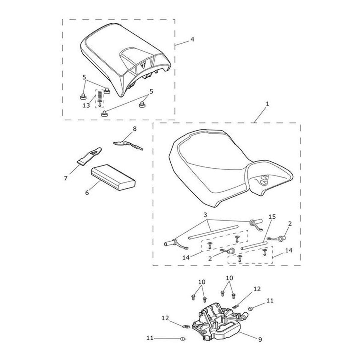 Bild von Pillion Seat, Assembly, Alpine