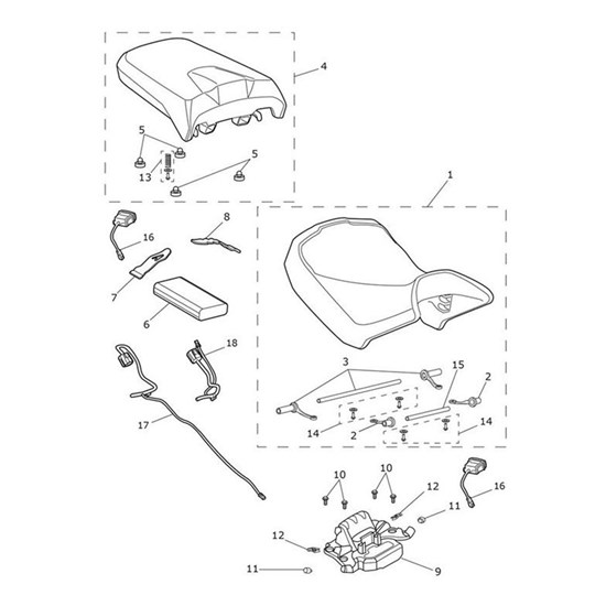 Bild von Pillion Seat Assy, Heated