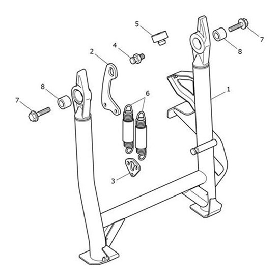 Bild von Plate, Centrestand Spring