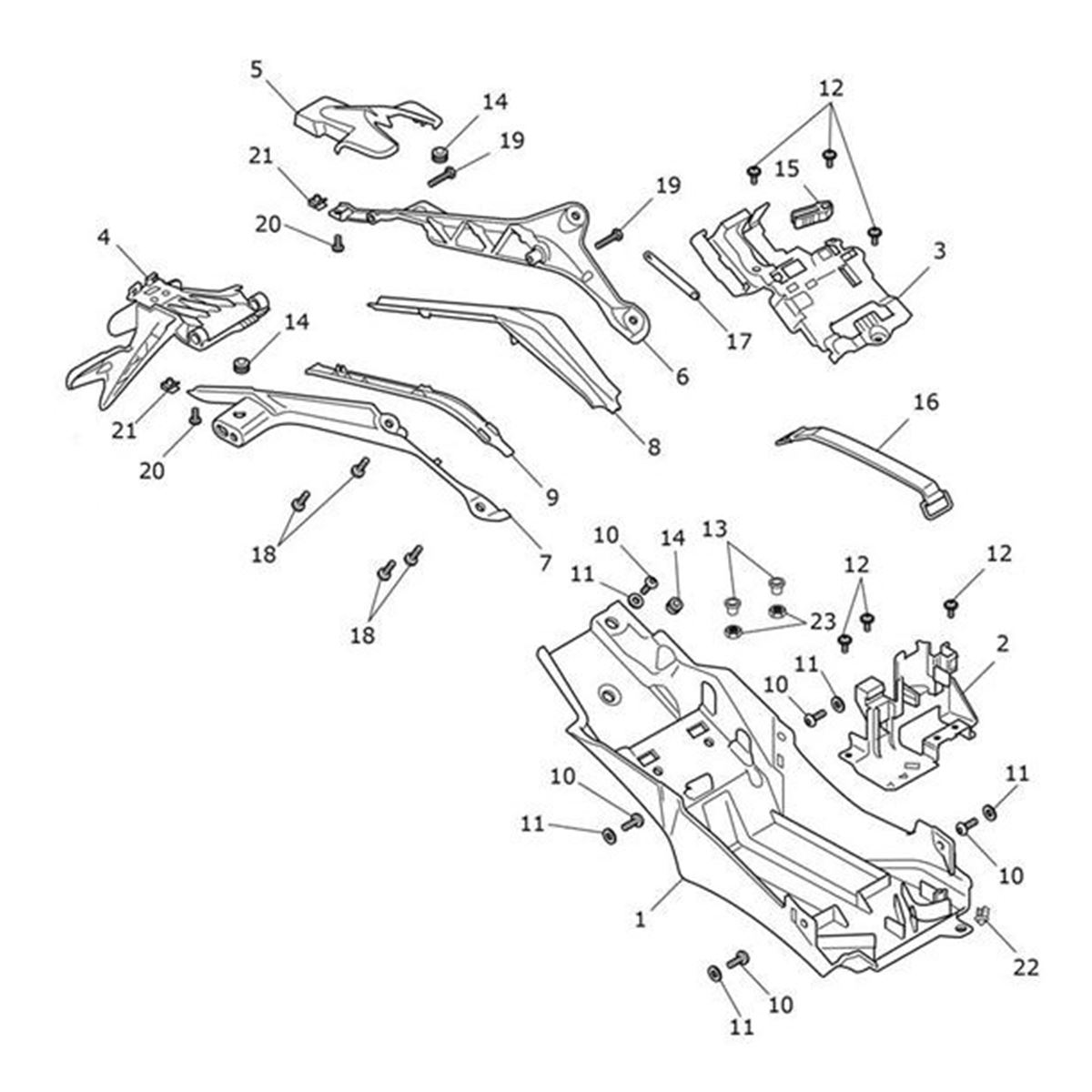 Bild von Plate, Hanger, RH, Crinkle Black