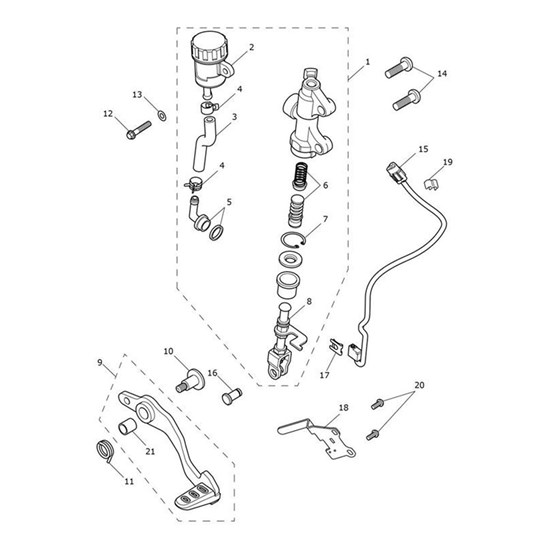 Bild von Push Rod, Rear M/Cyl Assy