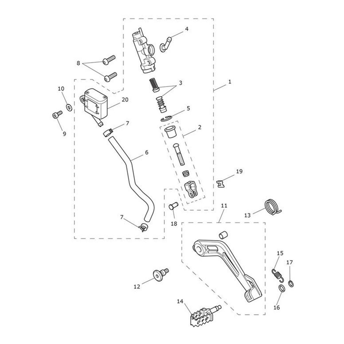 Bild von Push Rod Assy, Rear M/Cyl