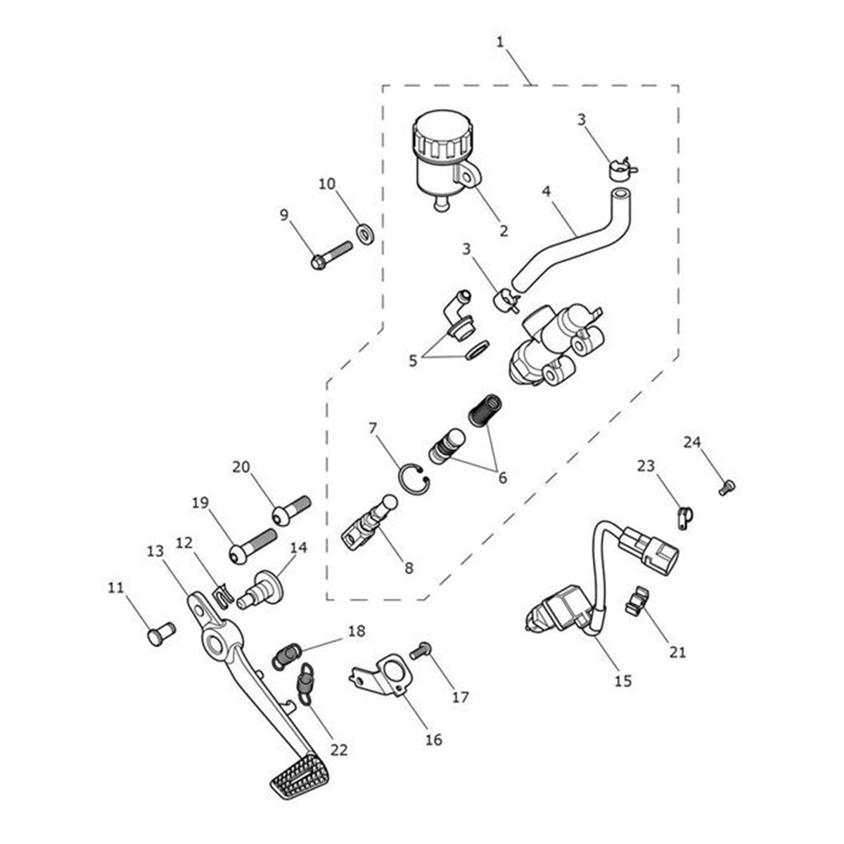 Bild von Push Rod Assy, Rear M/Cyl