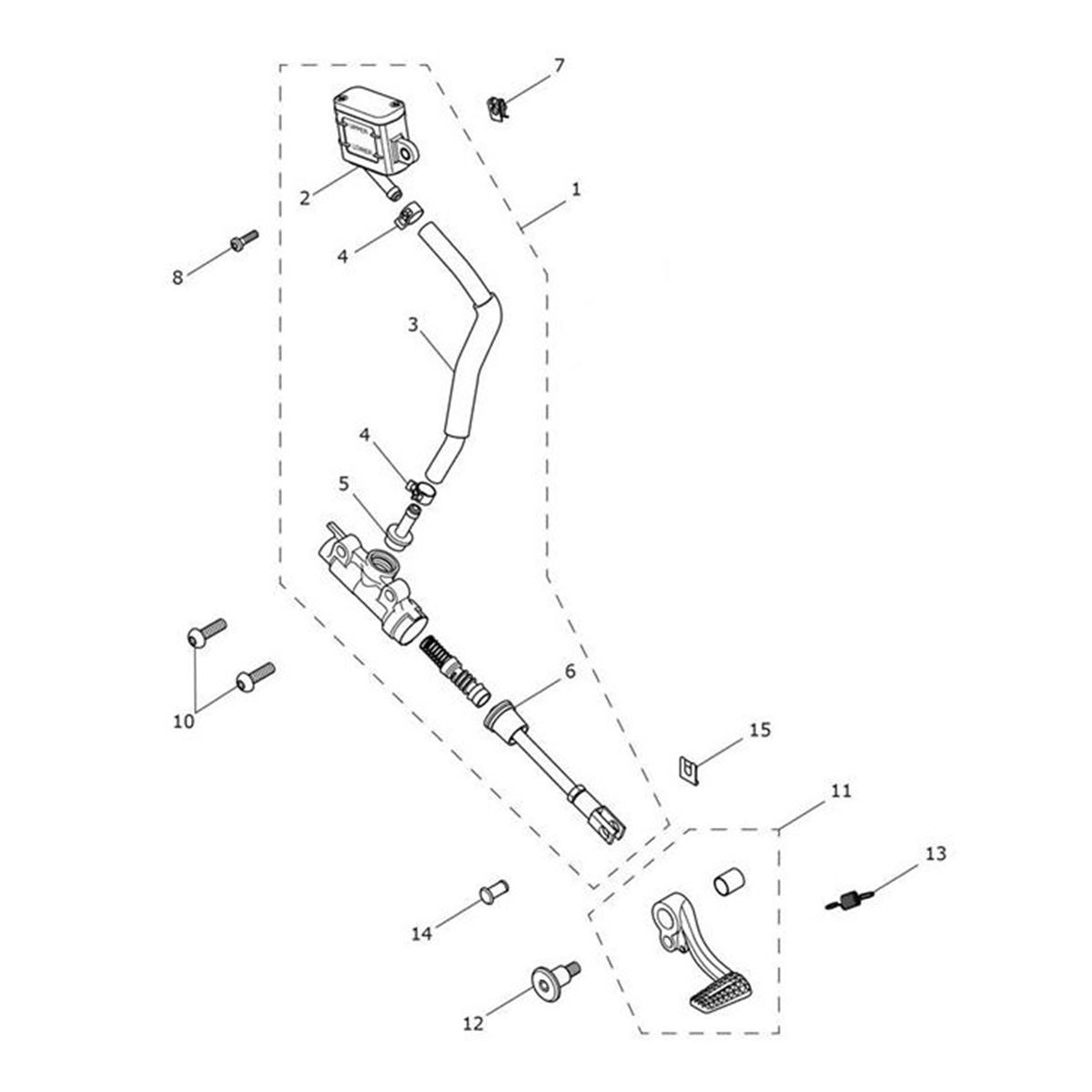 Picture of Rear Brake Master Cylinder Assy