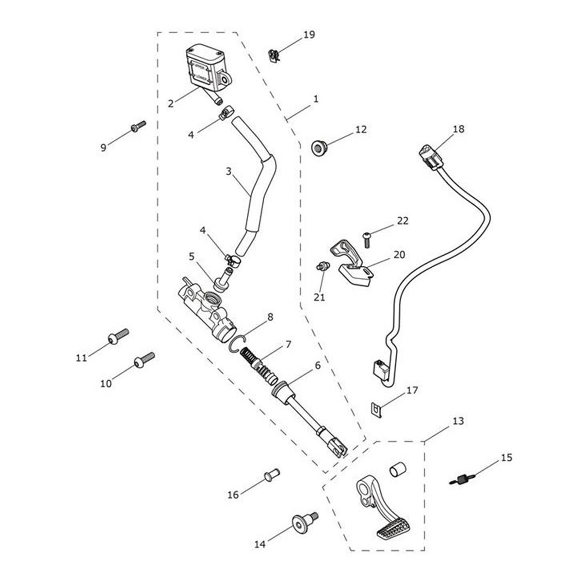 Picture of Rear Brake Master Cylinder Assy