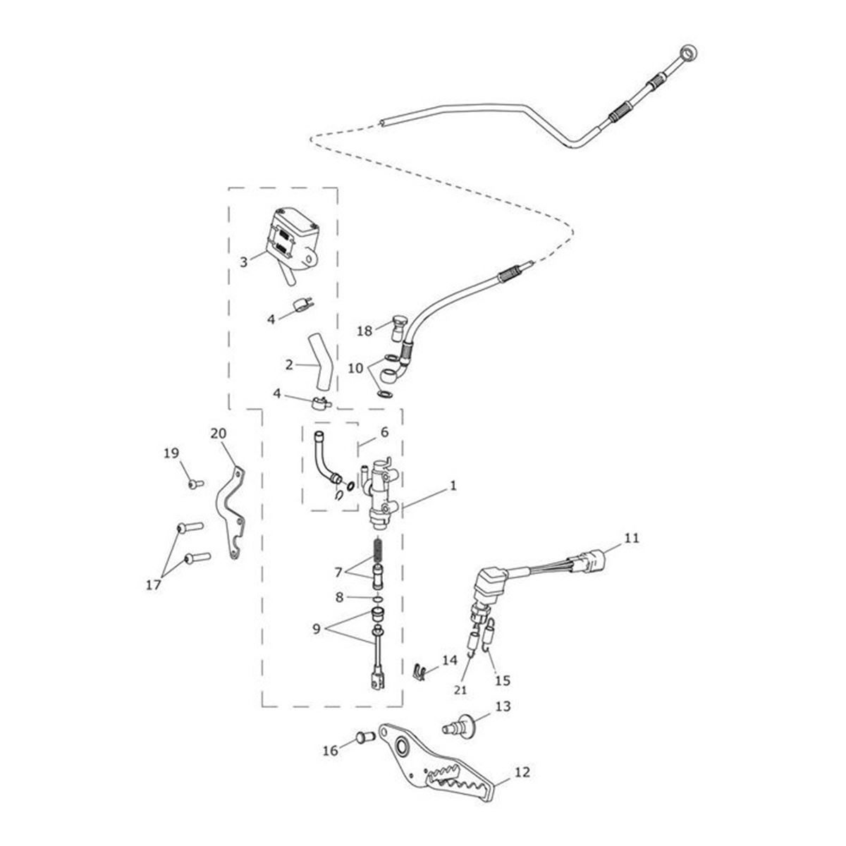Picture of Rear Brake Master Cylinder