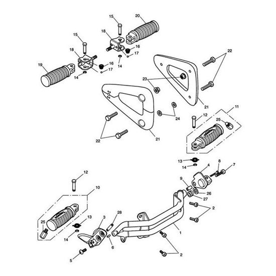 Bild von Rear Footrest Hanger