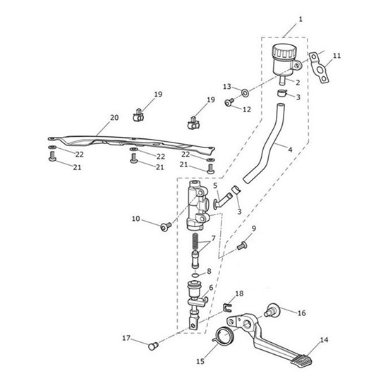 Bild von Rear Master Cylinder Assembly