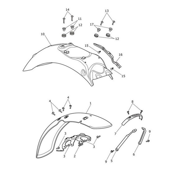 Bild von Rear Mudguard, Aegean Blue