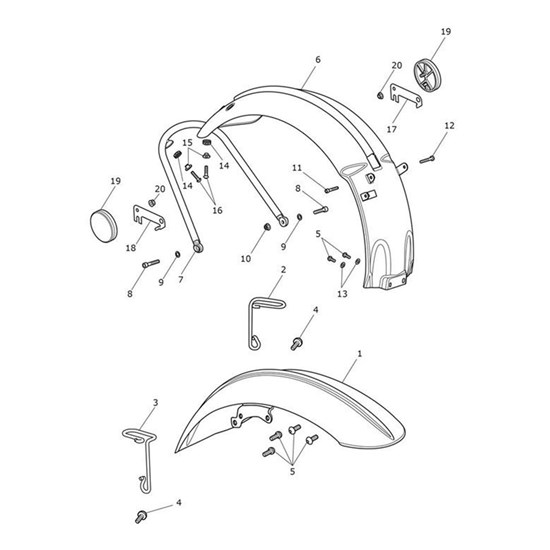 Bild von Rear Mudguard, Satin Sapphire