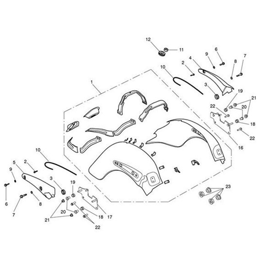 Bild von Rear Mudguard Assembly