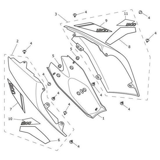 Bild von Rear Panel, RH, Maui Blue