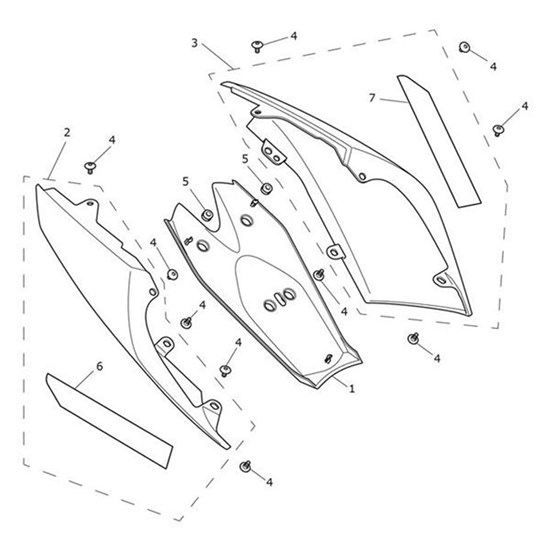 Bild von Rear Panel, RH, Silver Ice/Storm Grey