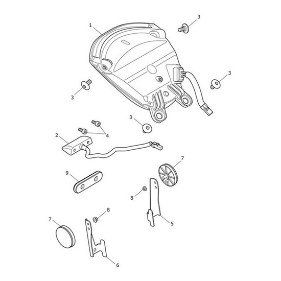 Bild von Rear Reflector Bracket, LHS