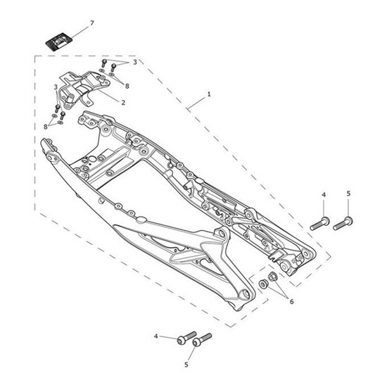 Bild von Rear Subframe Assy, Blk, Slv