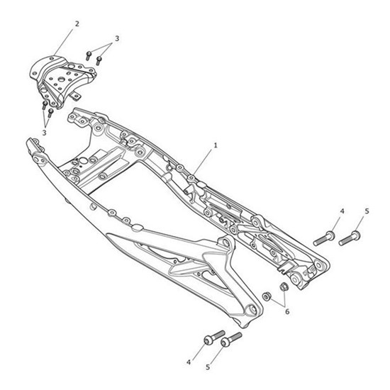 Bild von Rear Subframe Assy, Flame Red