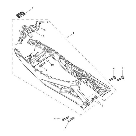 Bild von Rear Subframe Assy, Matt Aluminium