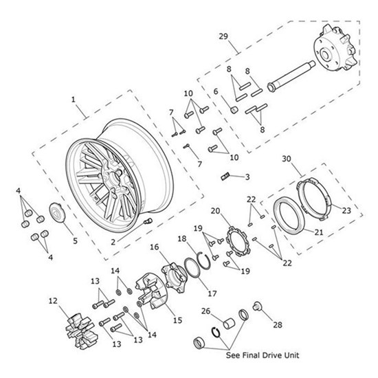 Bild von Rear Wheel, 16 x 7.5