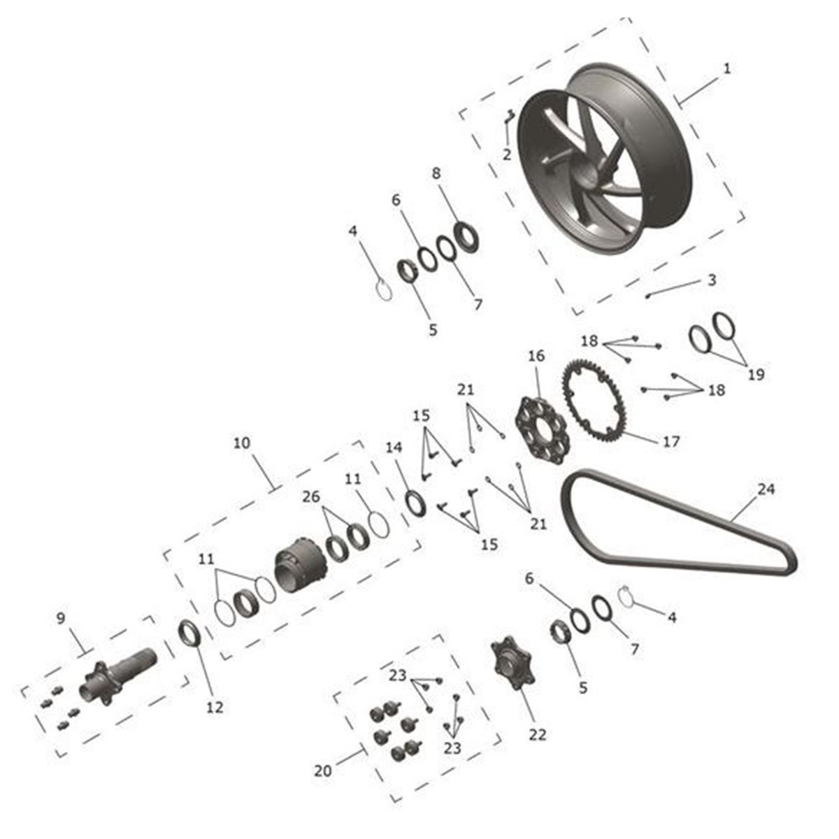 Bild von Rear Wheel, 17 x 6
