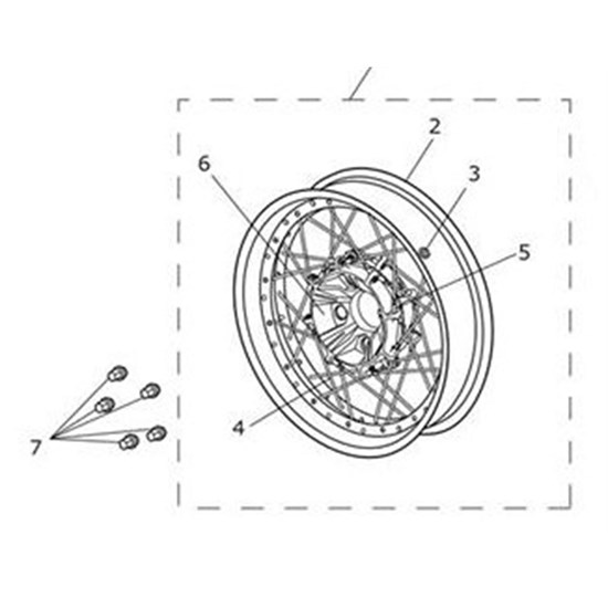 Bild von Rear Wheel Assembly, 17 x 4.0