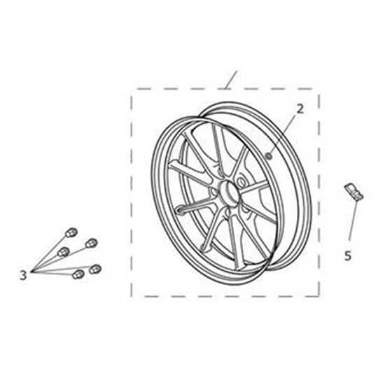 Bild von Rear Wheel Assembly, 17 x 4.5