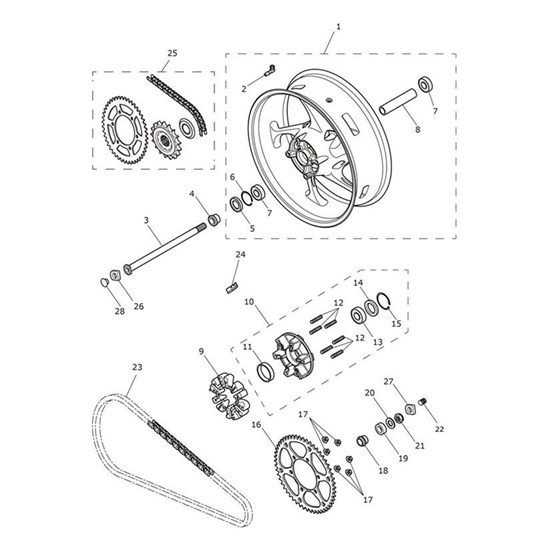 Bild von Rear Wheel Assembly, Spares