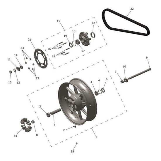 Bild von Rear Wheel Assembly