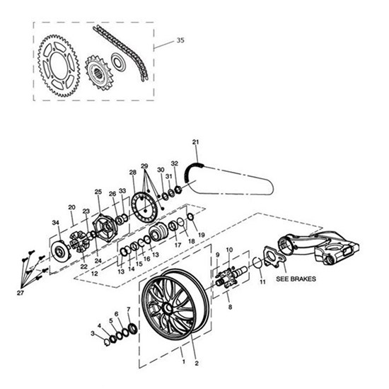 Bild von Rear Wheel Assy, 5.5 x 17