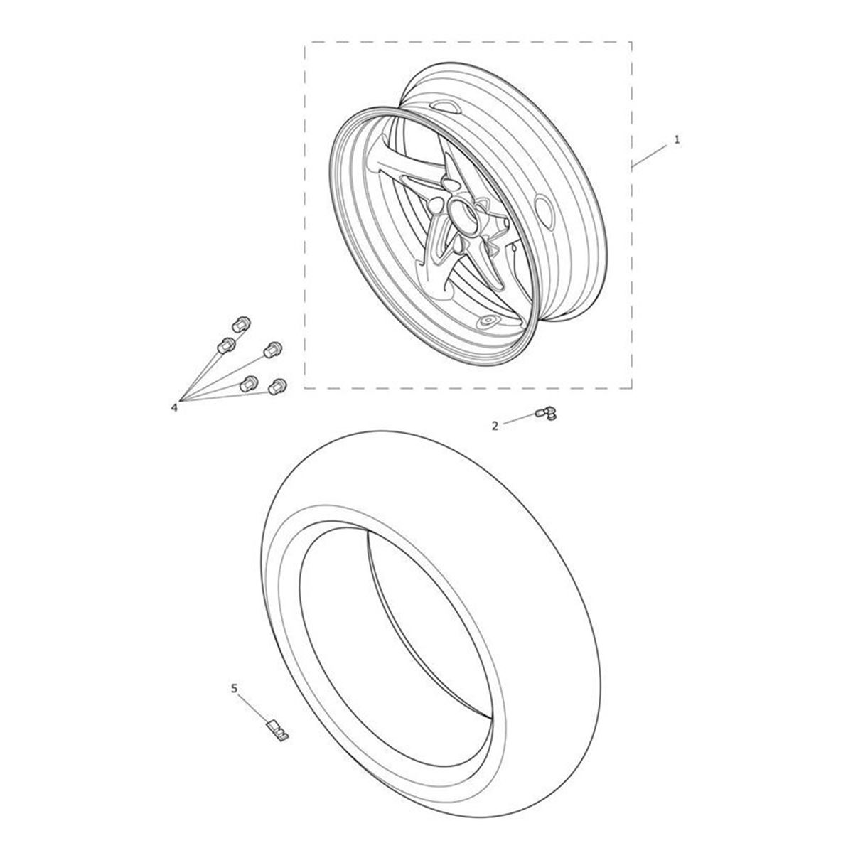 Bild von Rear Wheel Assy, 6.0 x 17