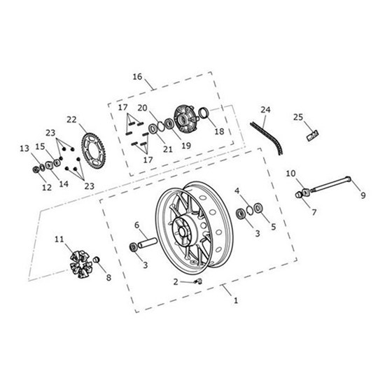 Bild von Rear Wheel Spares Assembly
