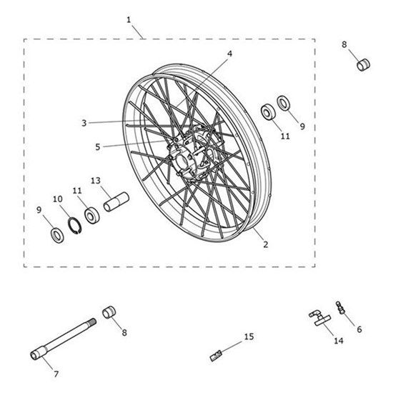 Bild von Rim, Front Wheel, Tubeless, 21 x 2.15