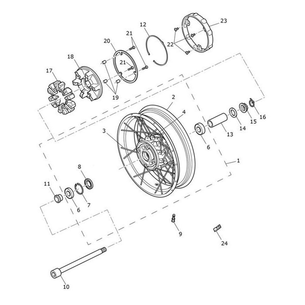 Bild von Rim, Rear Wheel, 18 x 4.25