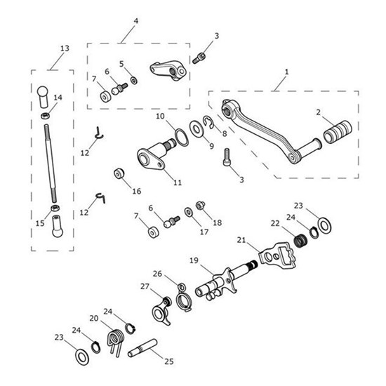 Bild von Rod, Gearchange Assy, Black