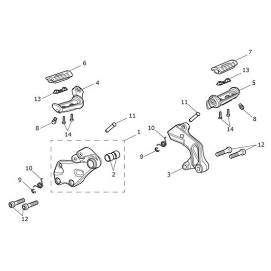 Bild von Rubber, Footrest, LH