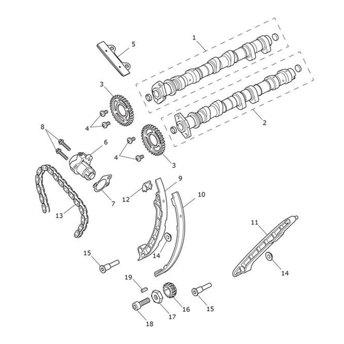 Bild von Screw, RH Cap/Hd, M8 x 25, ENC