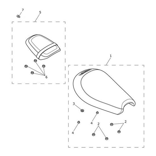 Bild von Seat Assembly, Pillion