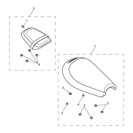 Bild von Seat Assembly, Pillion