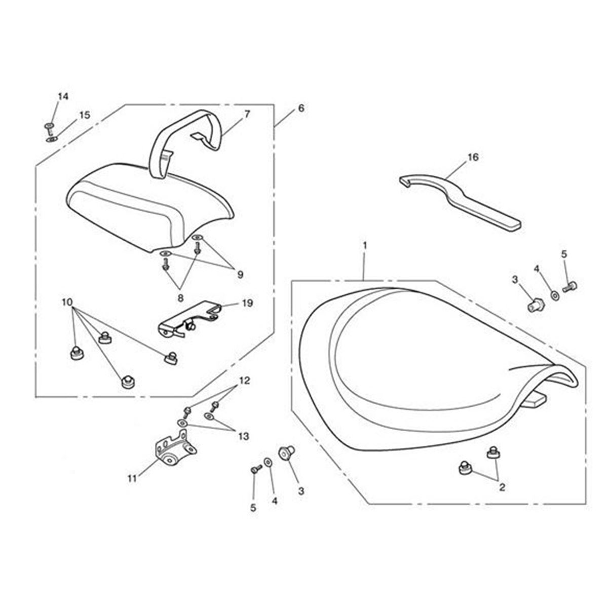 Picture of Seat Assy, Pillion