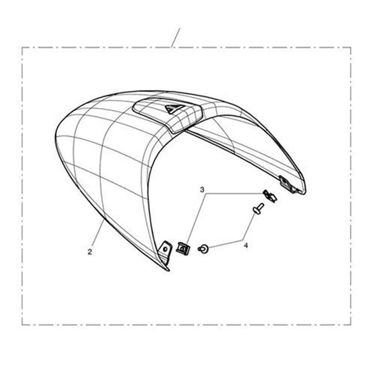 Bild von Seat Cowl, Pntd & Pads