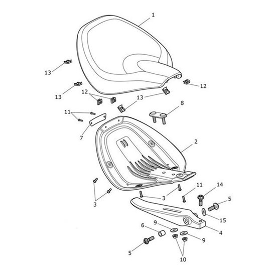 Bild von Seat Pan, Rider, Brushed