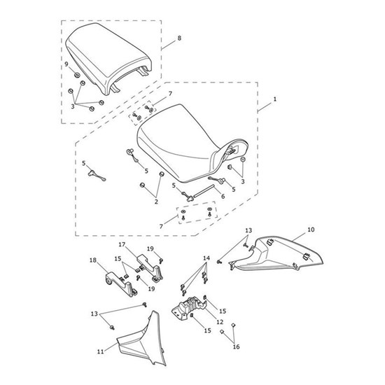 Bild von Seat Panel Assembly, LHS, Sapphire Black