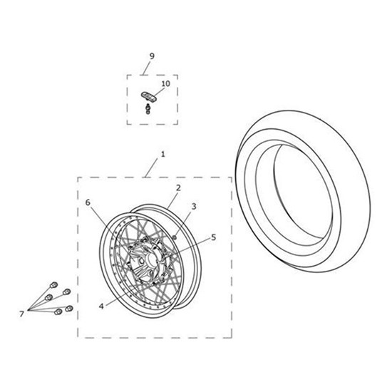 Bild von Sensor, TPMS, Straight, 315MHZ