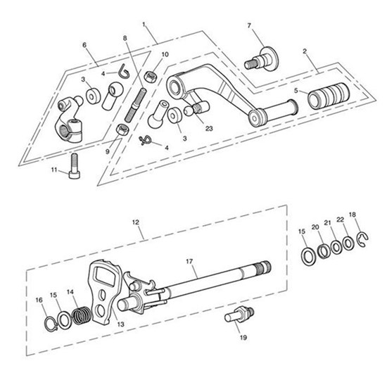 Bild von Shaft Assy, Pivot, Gearchange