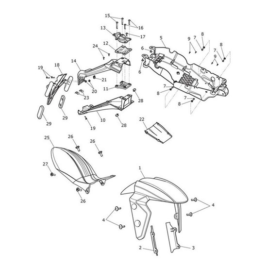 Bild von Sidecover, Front Mudguard, LH