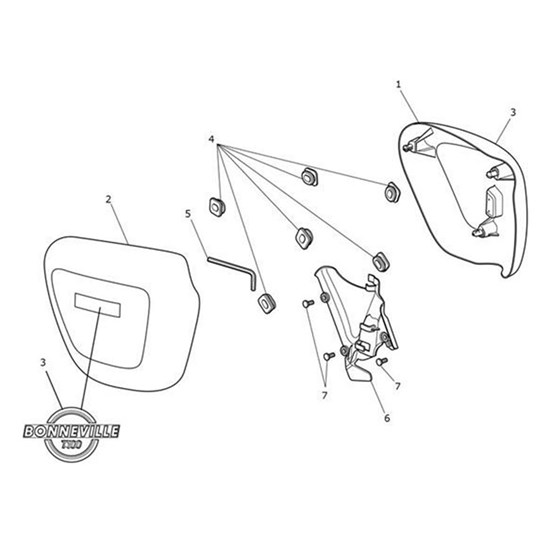 Bild von Sidepanel, RH, Jet Black