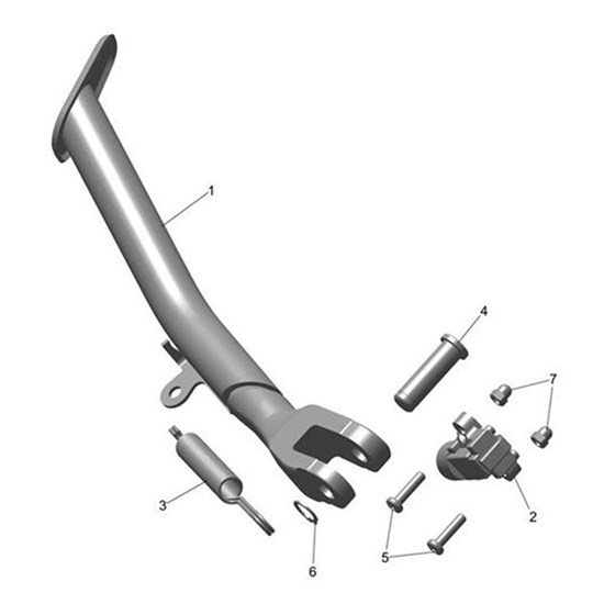 Bild von Sidestand, Powdercoated